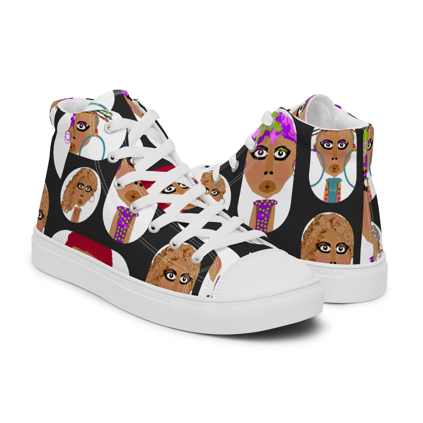 Women’s high top canvas shoes