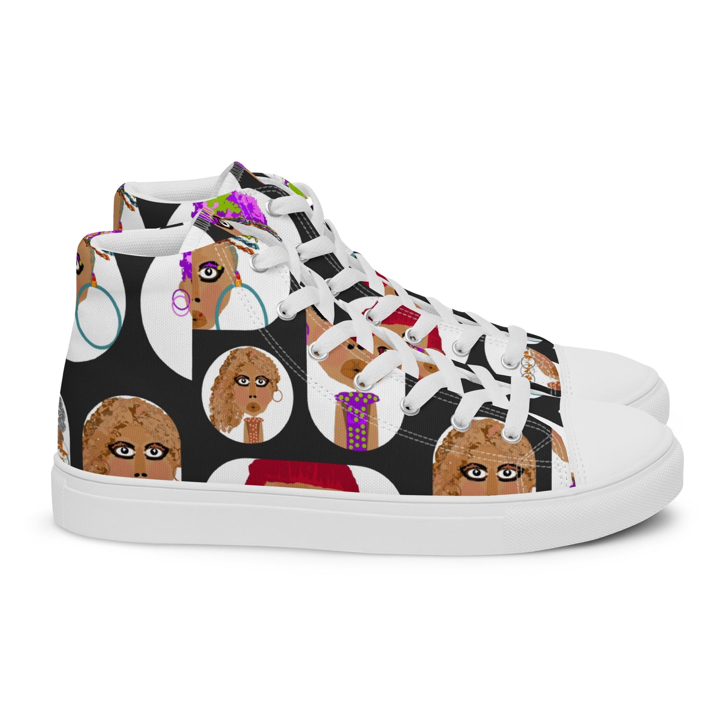 Women’s high top canvas shoes