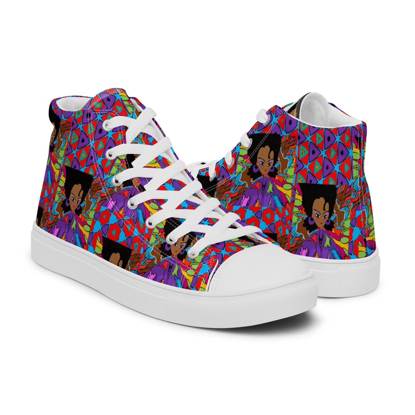 Women’s high top canvas shoes