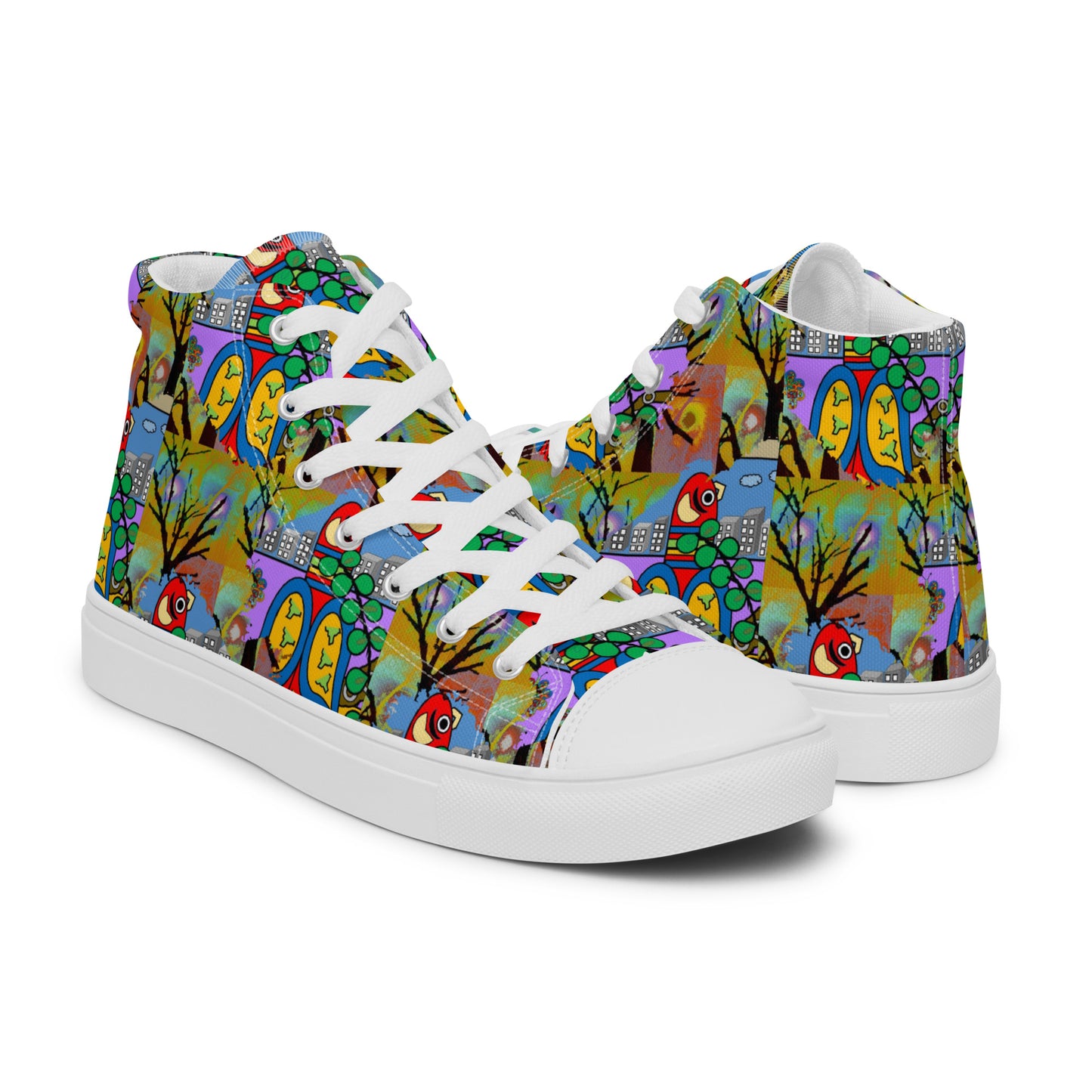 Women’s high top canvas shoes