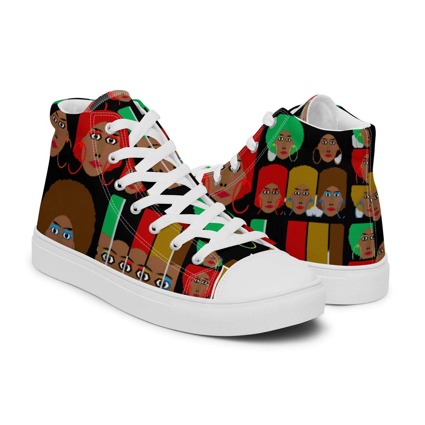 Women’s high top canvas shoes