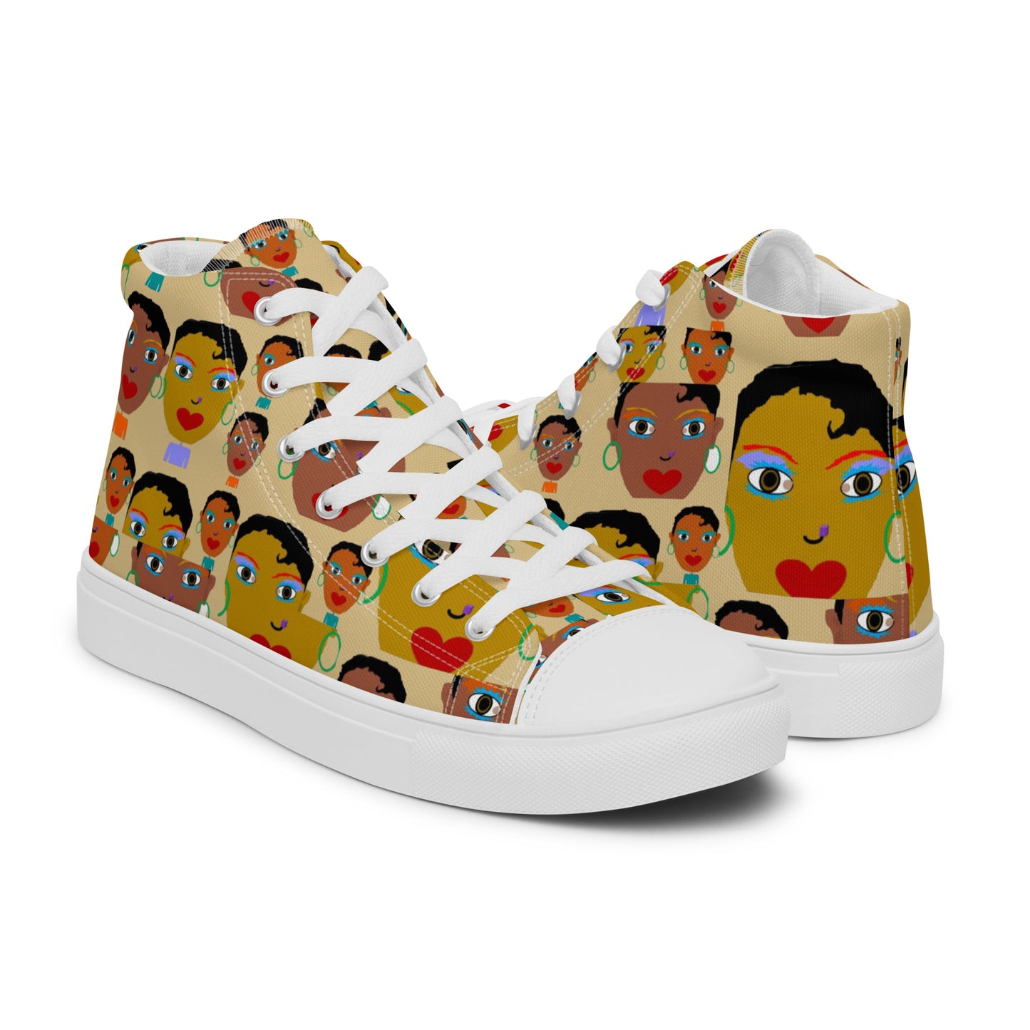 Women’s high top canvas shoes