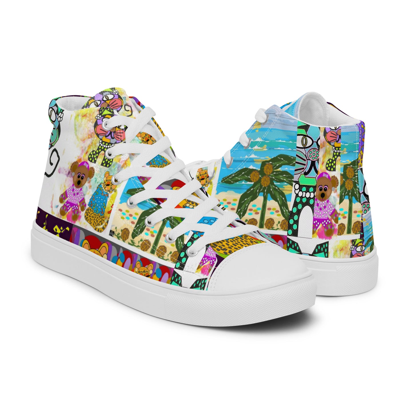 Women’s high top canvas shoes