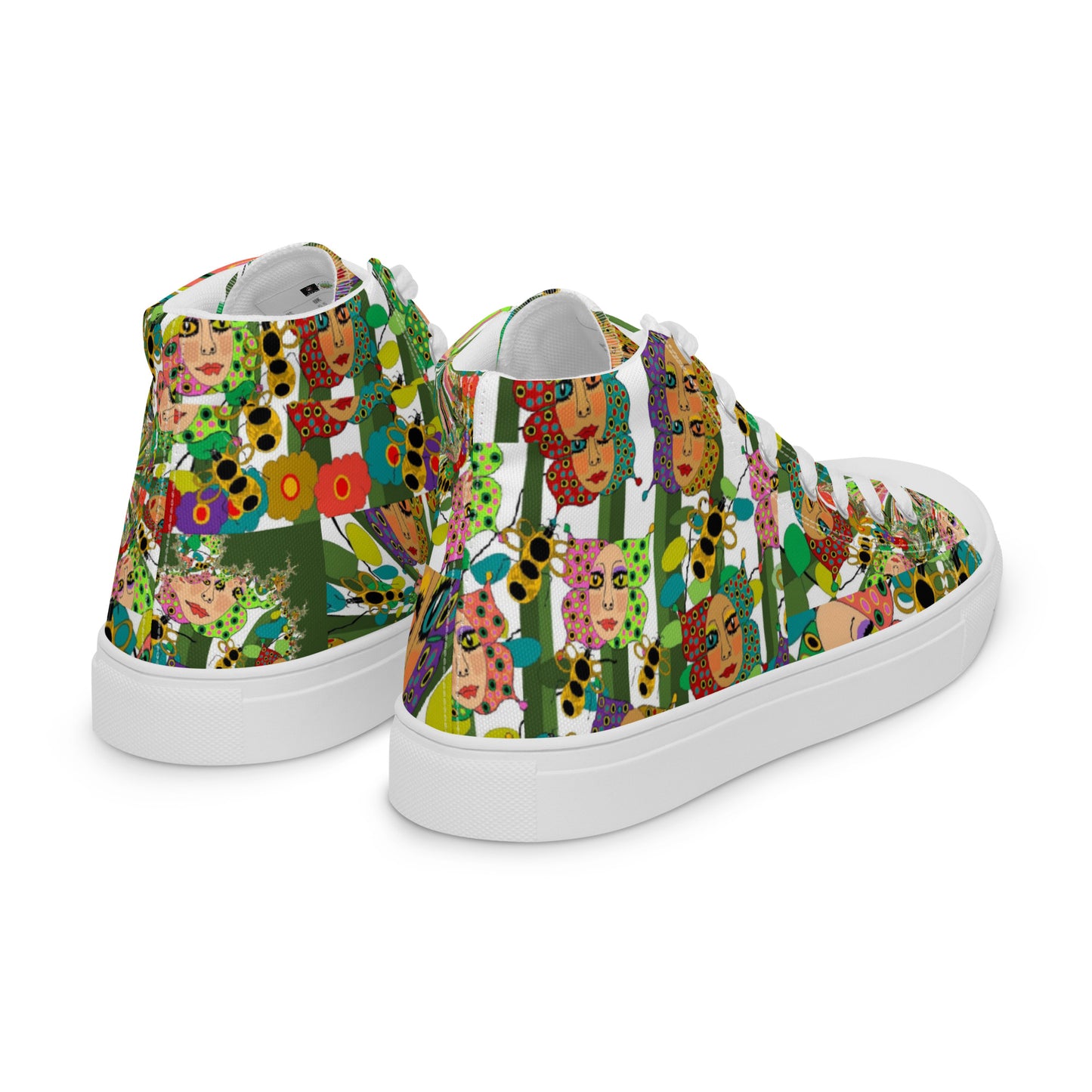 Women’s high top canvas shoes