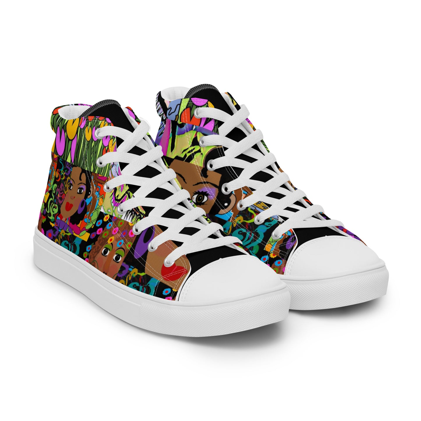 Women’s high top canvas shoes