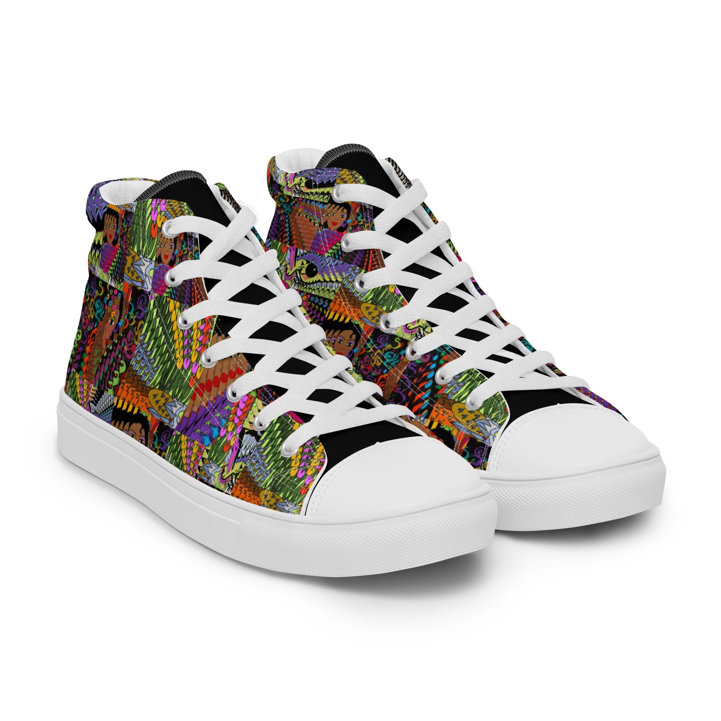 Women’s high top canvas shoes