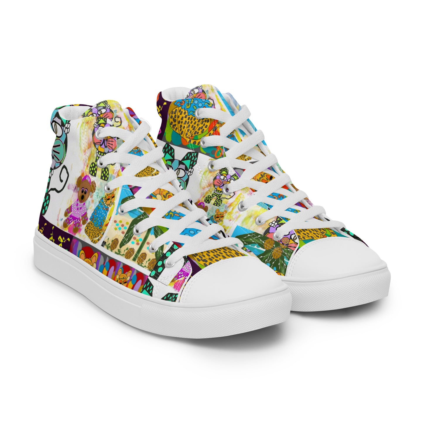 Women’s high top canvas shoes